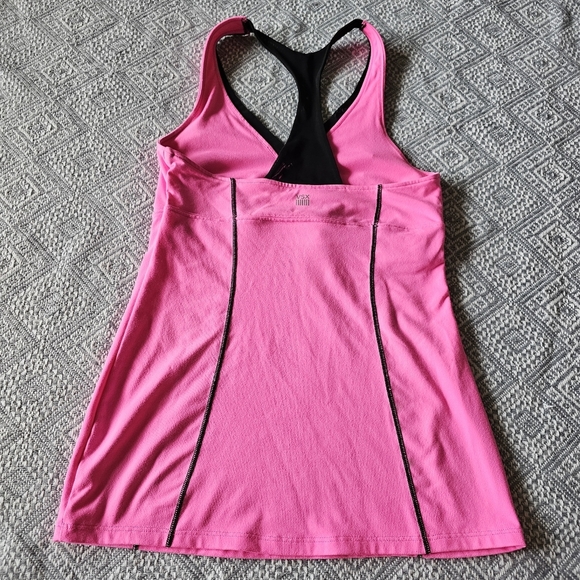 VSX Victoria Secret Racerback Tank Pink and Black W/ Built-in Sports Bra - Small - Picture 5 of 16
